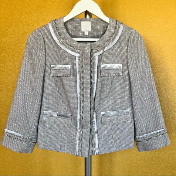 HALOGEN < Nordstroms > Tweed Embellished Crop Blazer - Picture 4 of 13